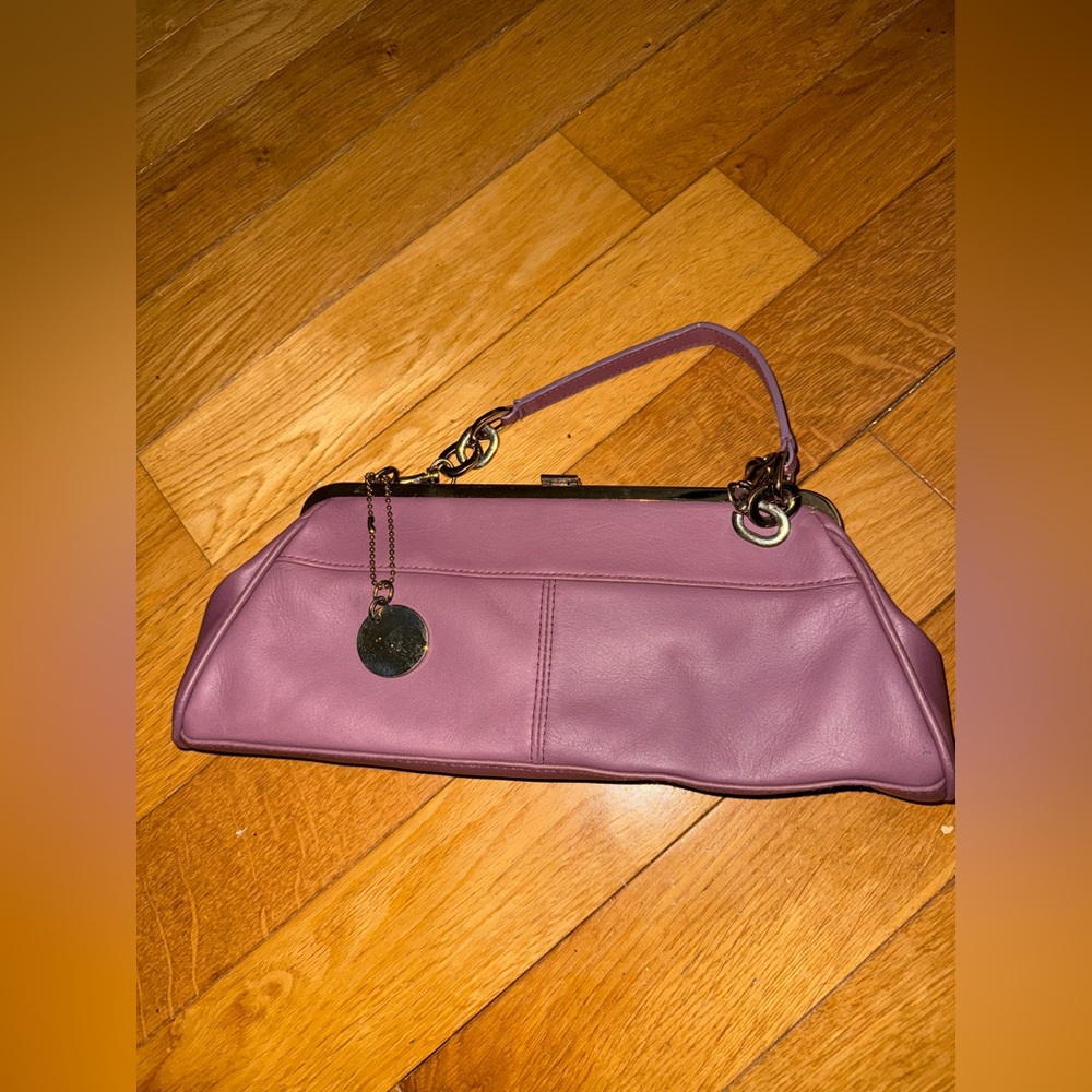 Apostrophe pink mauve Clutch with Chain Accent